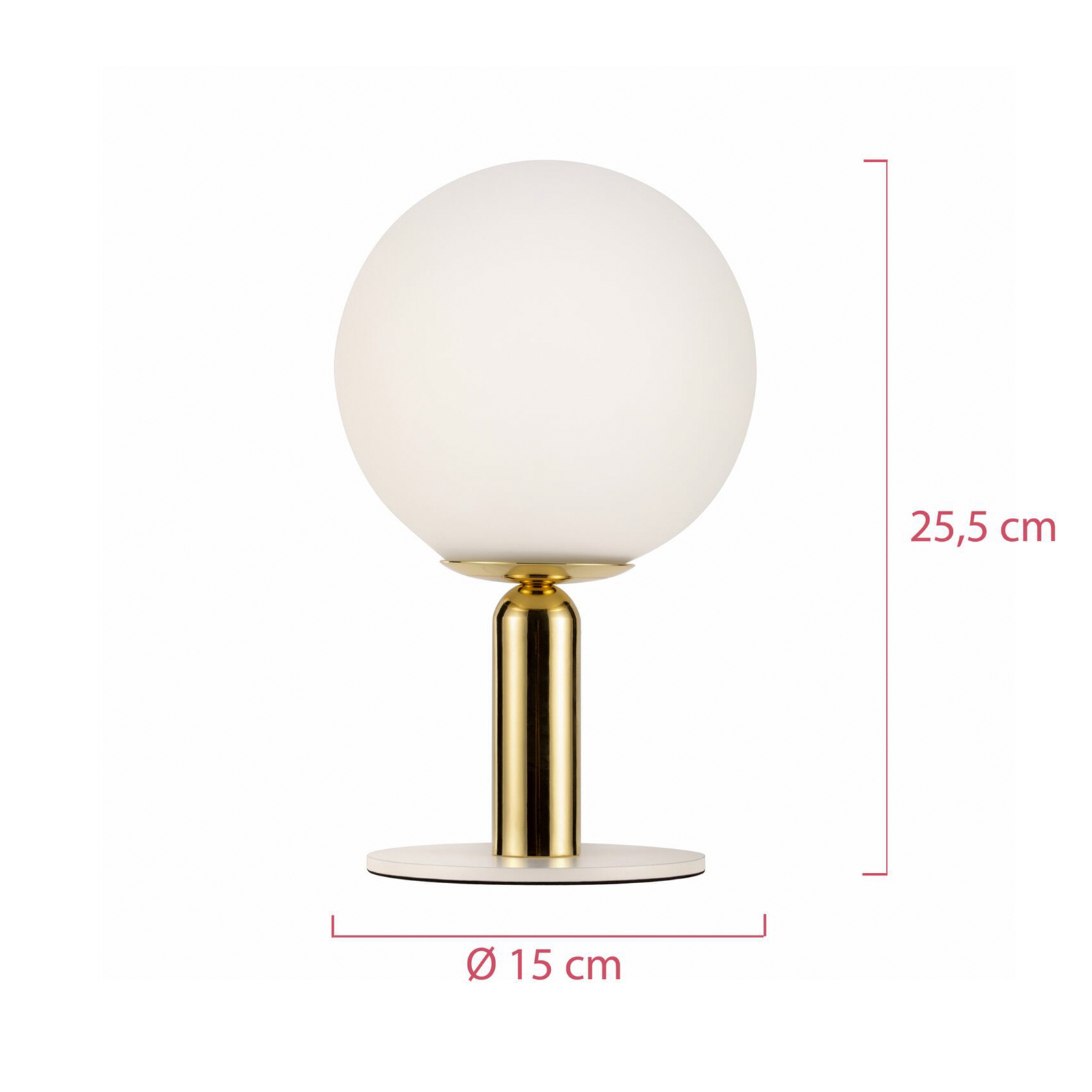 Pauleen Splendid Pearl bordlampe med glaskugle