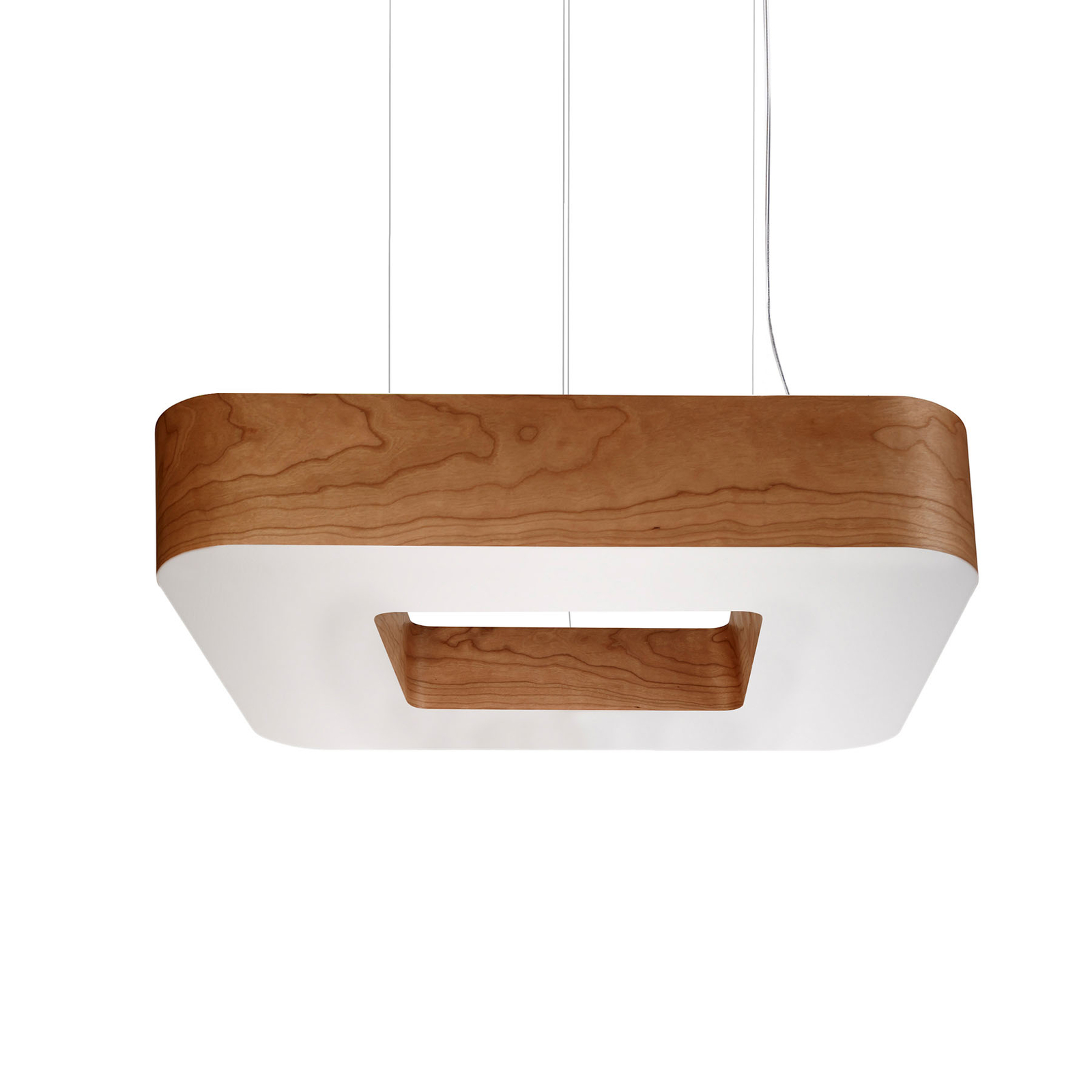LZF Cuad LED hanging light 0-10 V dim, cherry wood