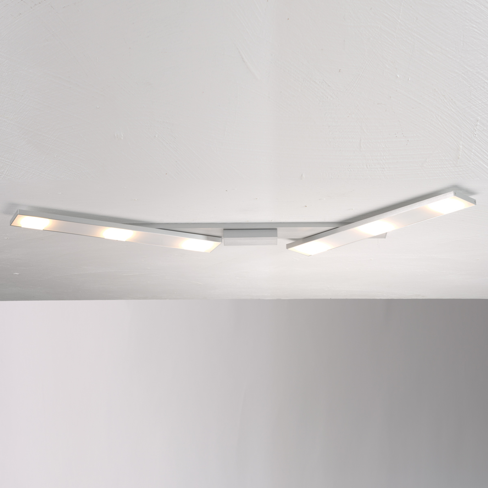 BOPP Pivotable LED ceiling lamp Slight, aluminium, for Living / Dining Room, aluminium, 8.7 W, energy efficiency: A+, L: 115 cm, H: 3.5 cm