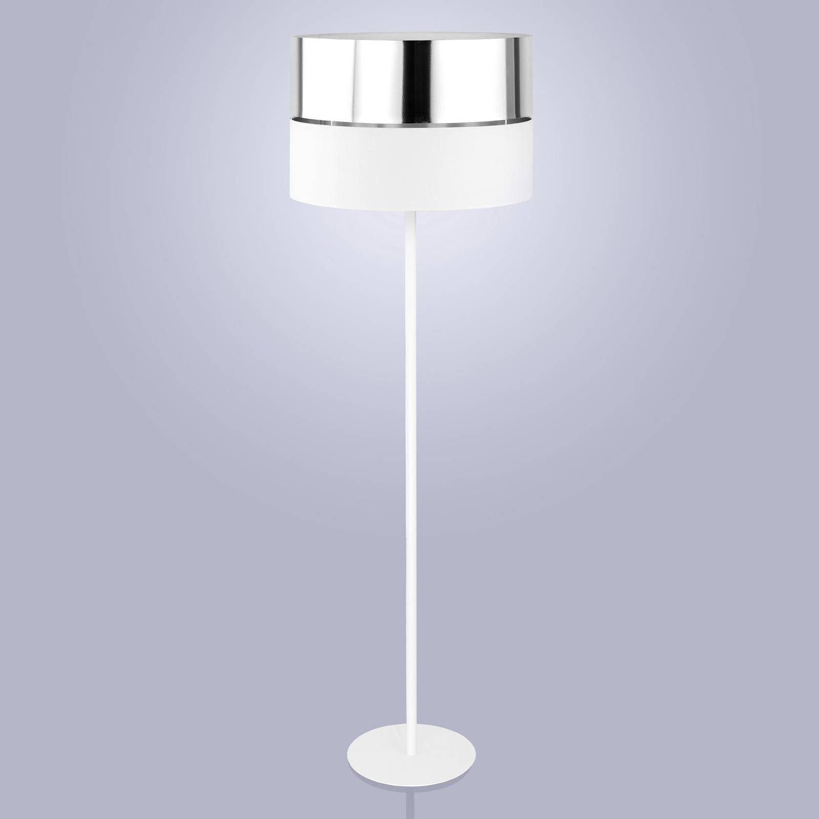 Lampa stojąca Hilton, biała/srebrna