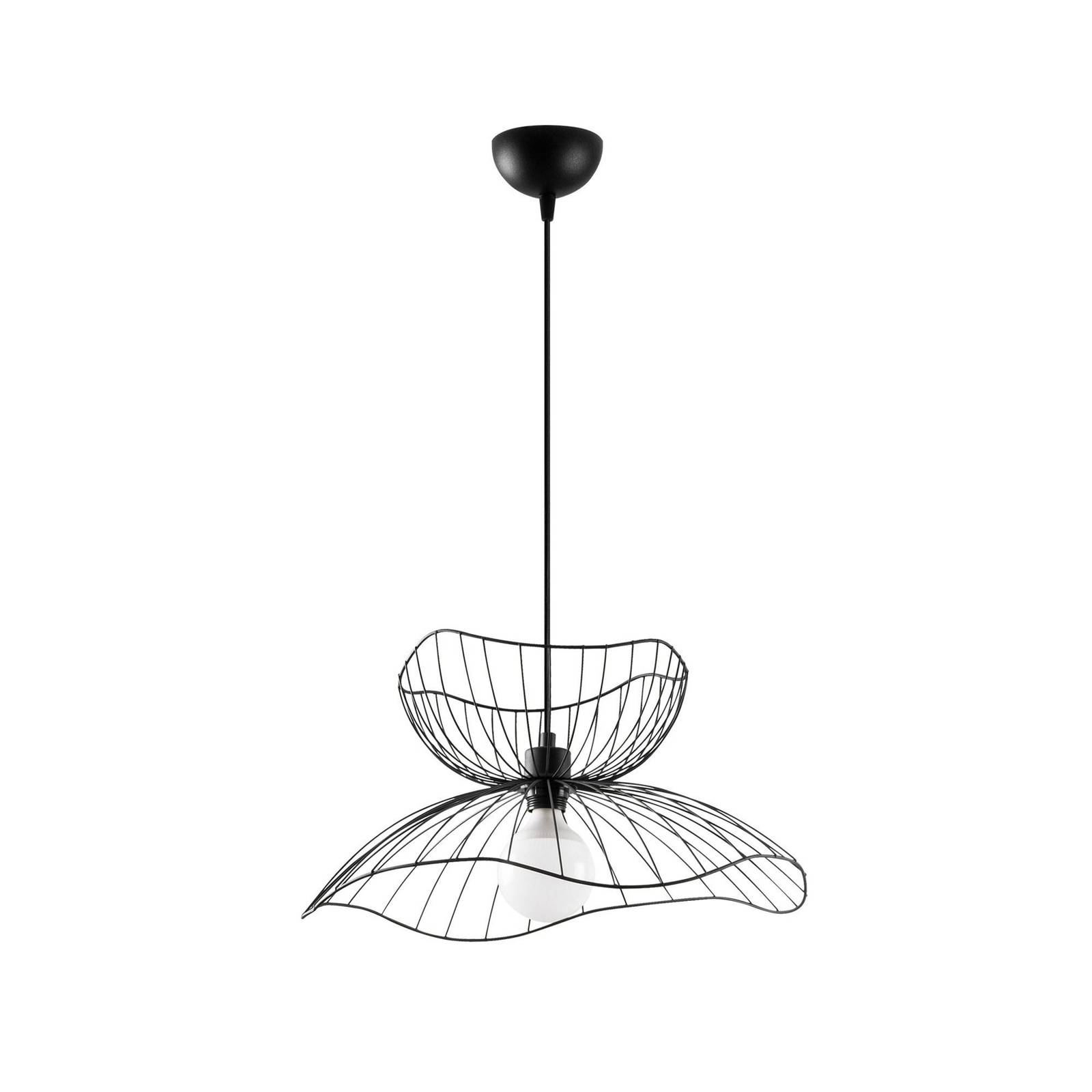Hängeleuchte Farac 6390, schwarz, Metall, Ø 50 cm