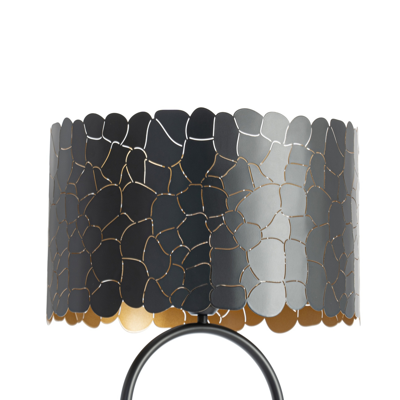 Aralena Stehleuchte Schwarz/Gold - Lindby