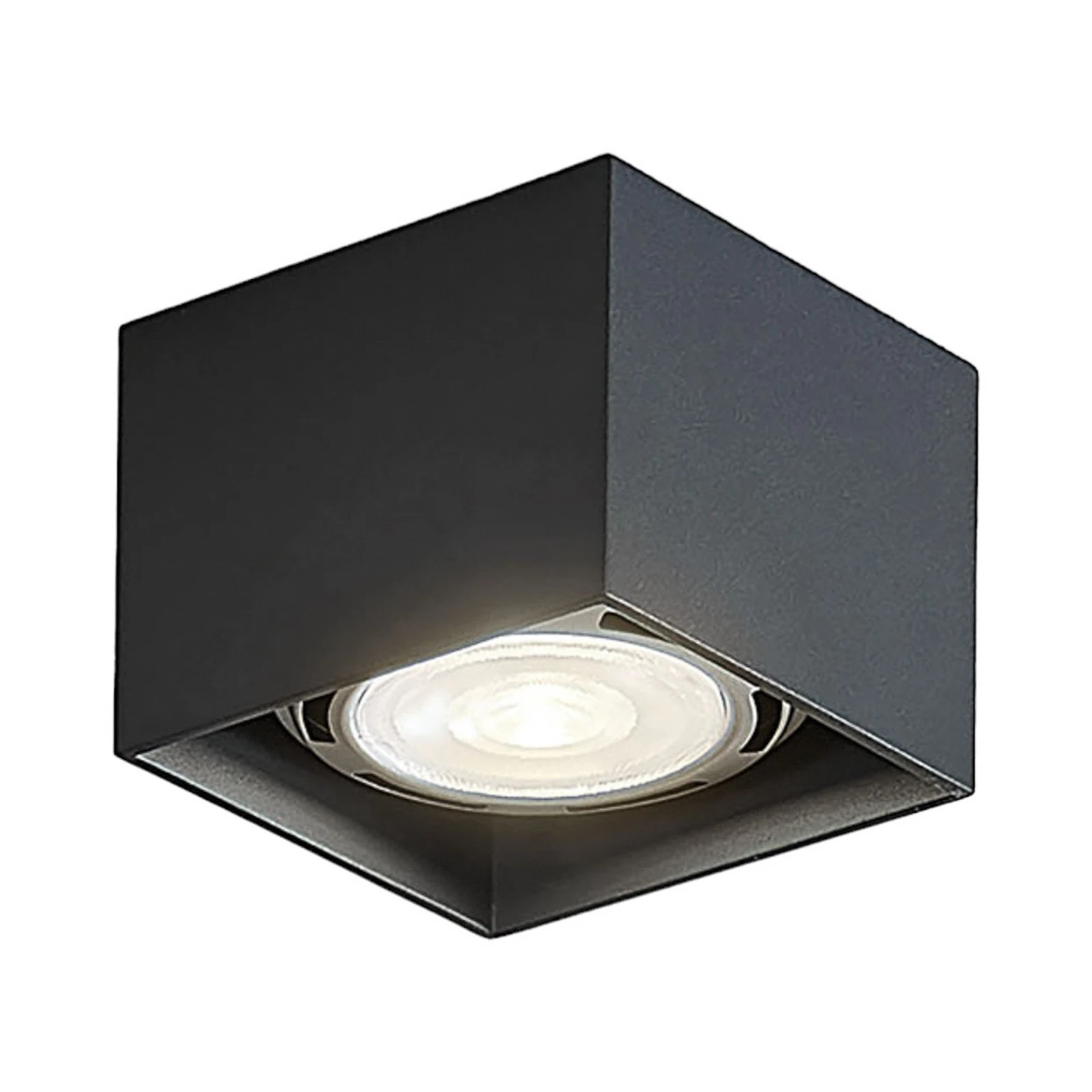 Arcchio Mabel plafondspot, 12 cm x 12 cm, grijs, GU10