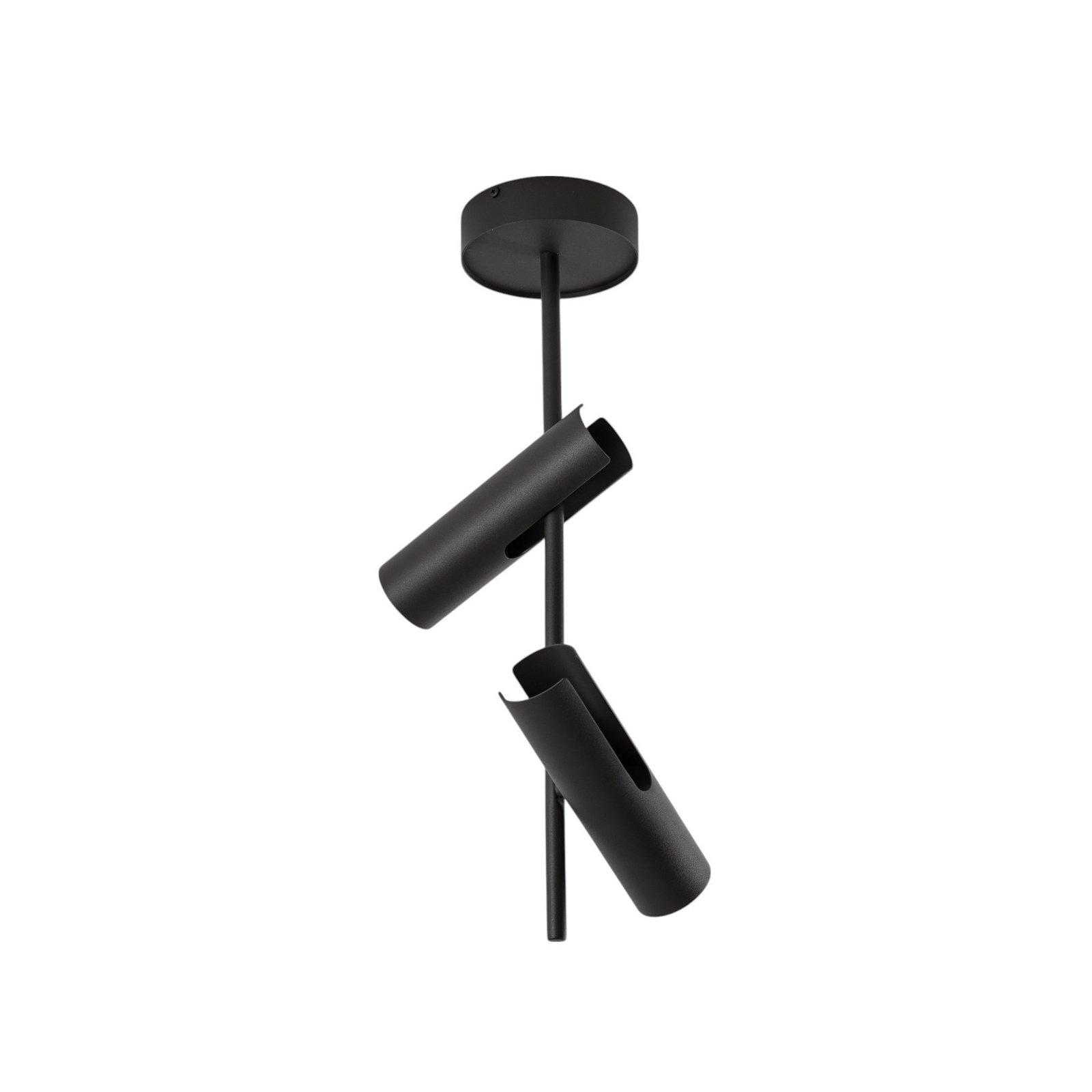 Deckenspot Leda 2, olivgrün, 2-flammig, Stahl, Höhe 55 cm