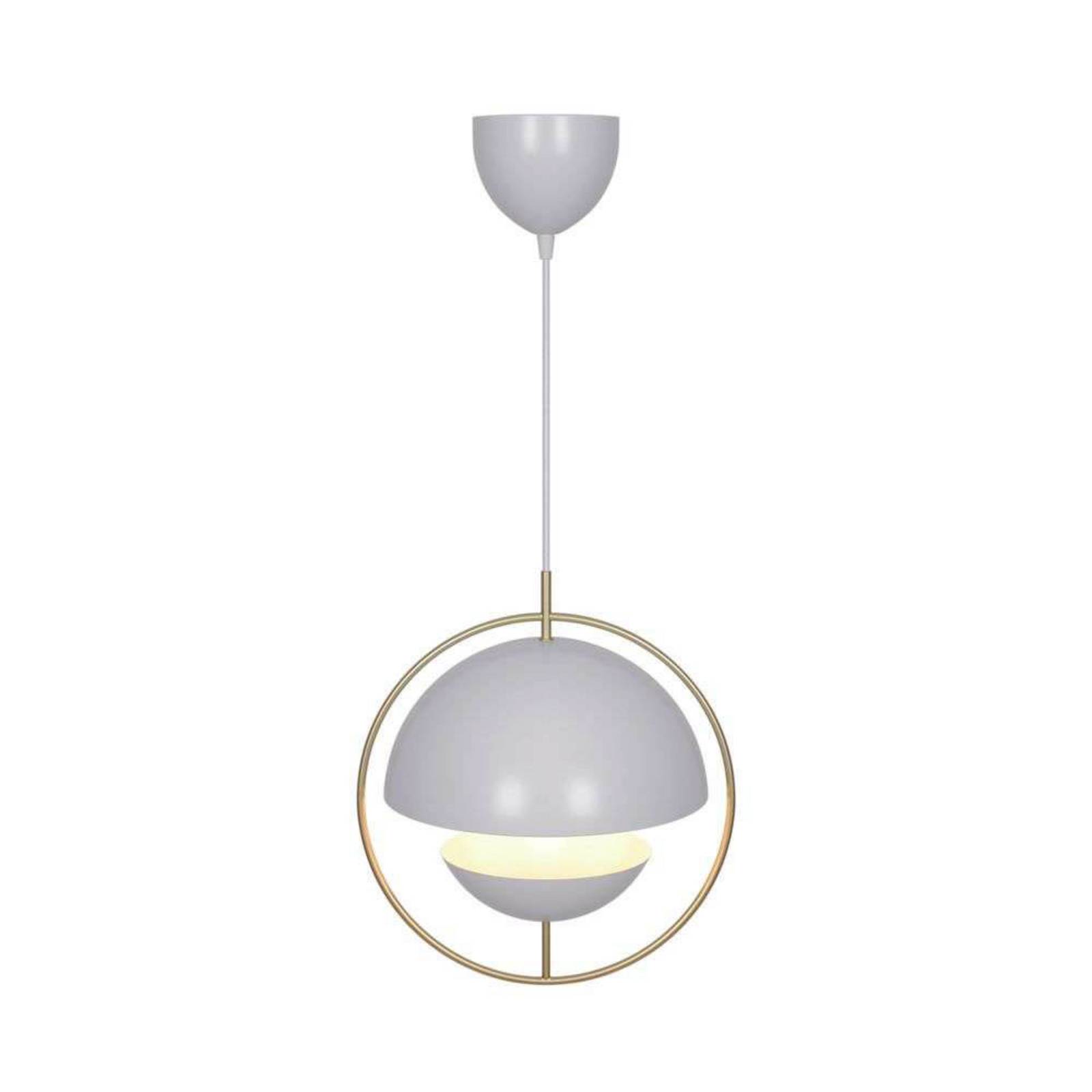 Lampa wisząca Tavia, biała, Ø 33 cm, metal