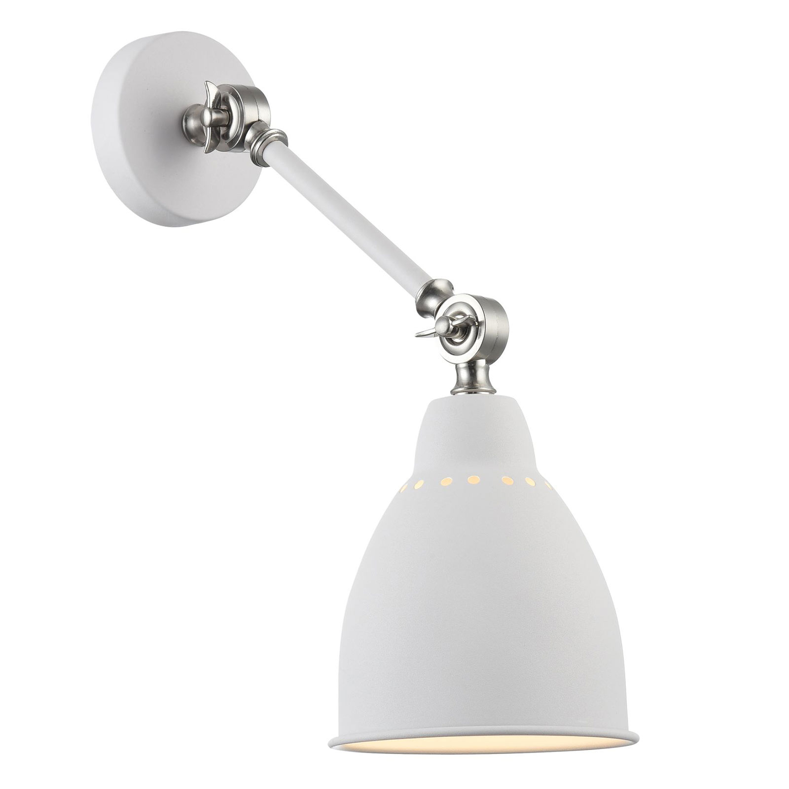 Maytoni Domino wall light in white, for Living / Dining Room, metal, E27, 40 W, energy efficiency: A++, W: 14 cm, H: 21 cm