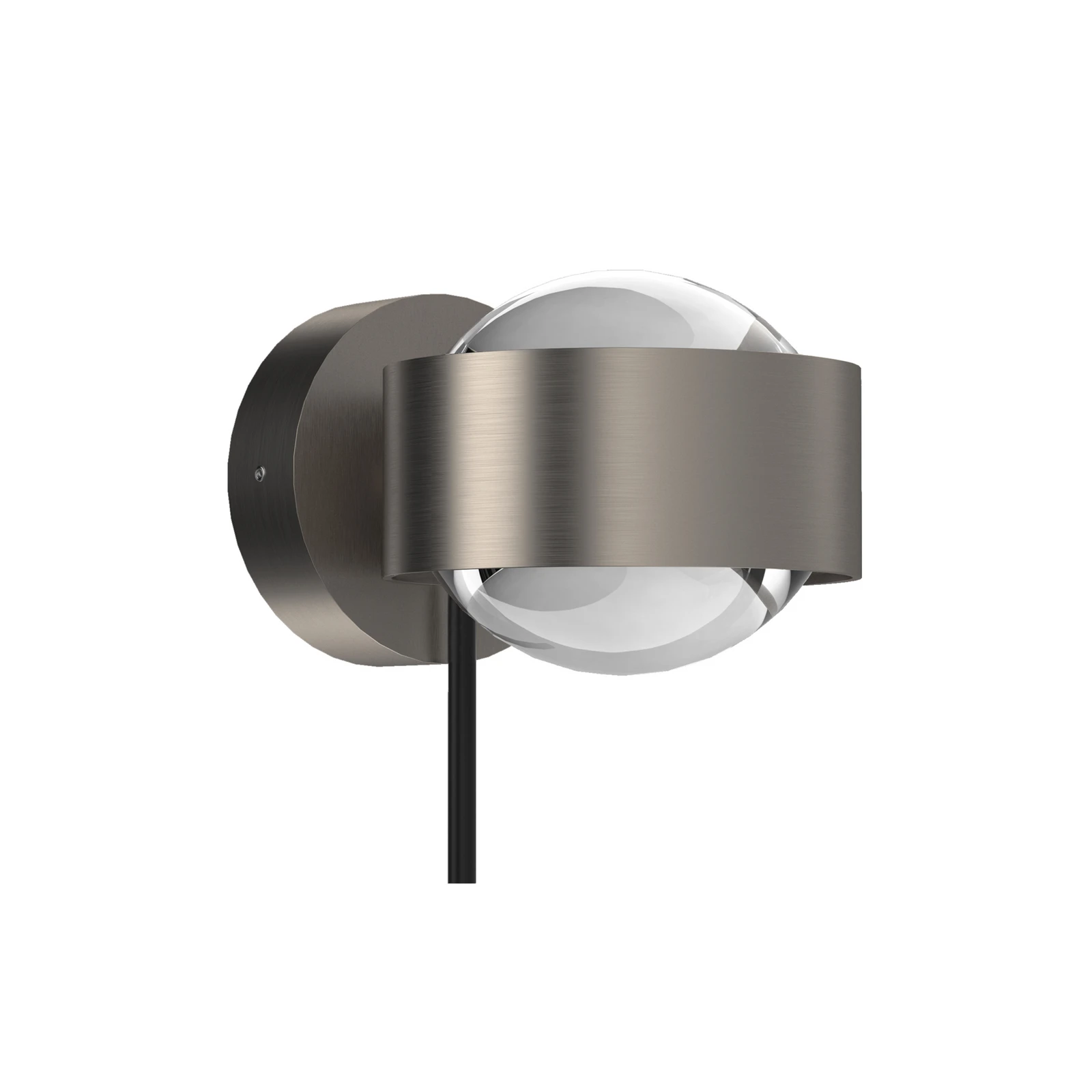 Puk! 80 Wall spot LED lentilles clair nickel mat