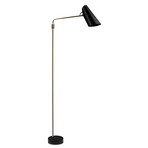 Northern Birdy Swing floor lamp, black/brass