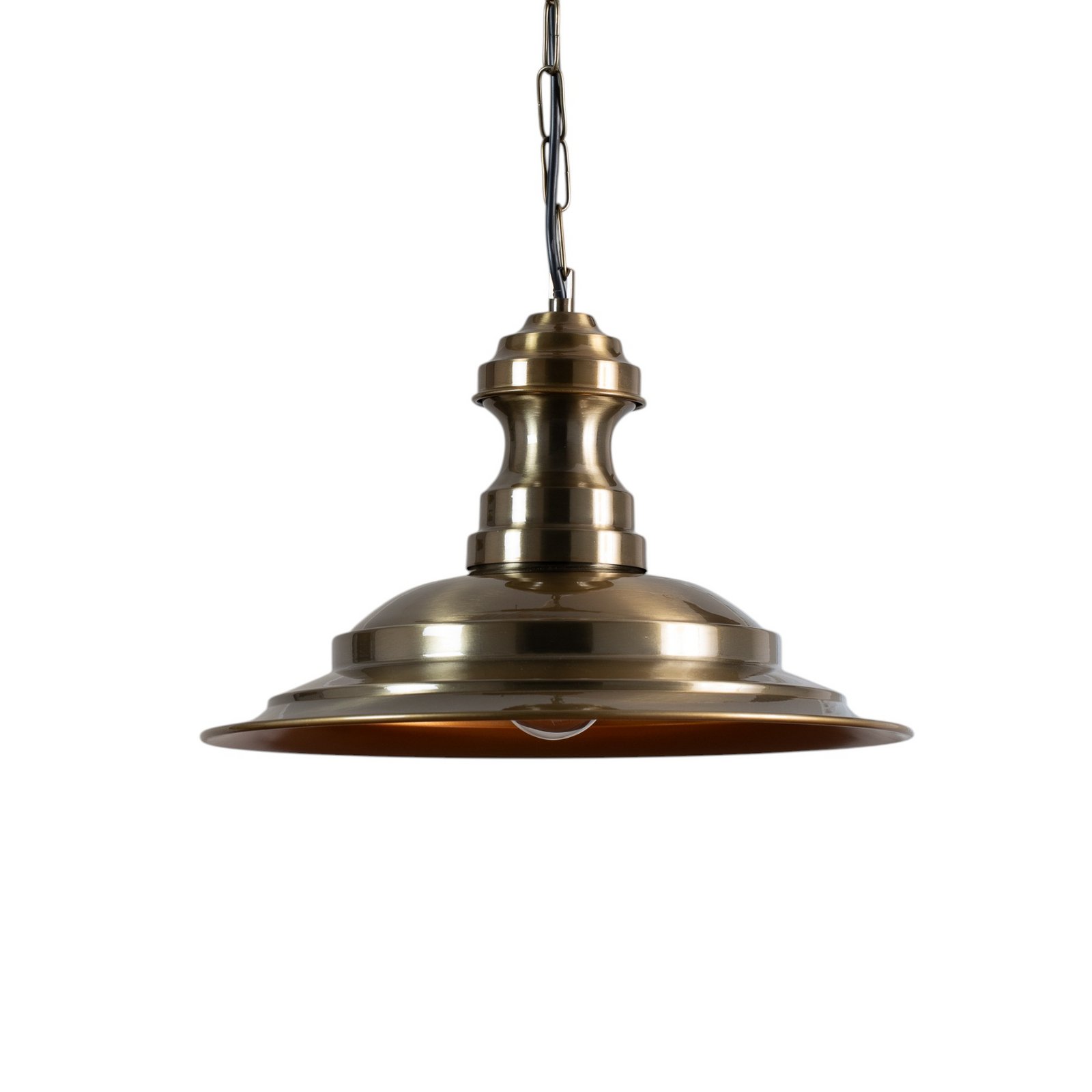 Hengelampe Sivani MR-637, gull antikk, metall, Ø 39 cm