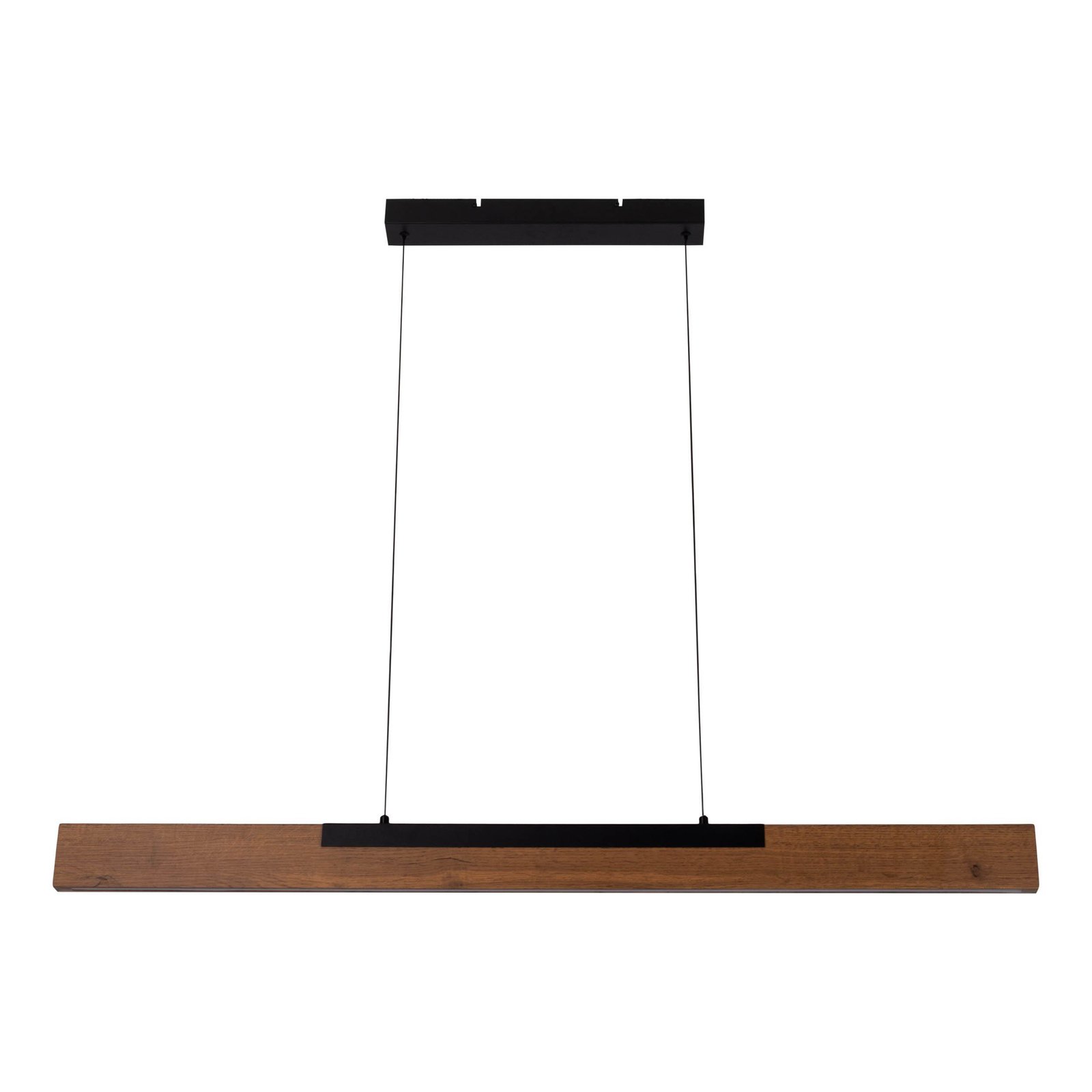 Wilma hanglamp, hout, lengte 122 cm, dimbaar