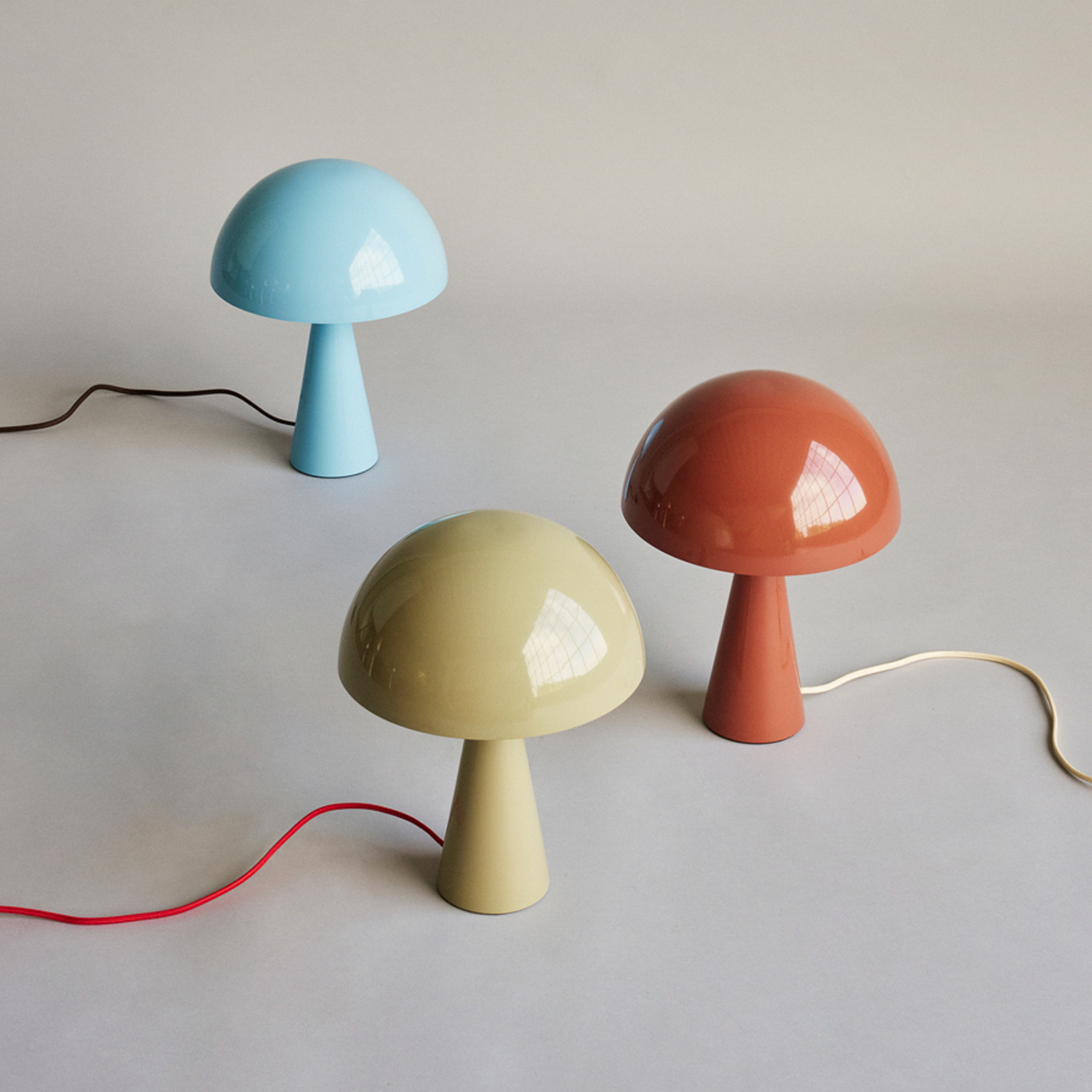 Mush Mini Table Lamp Maroon/Sand - Hübsch