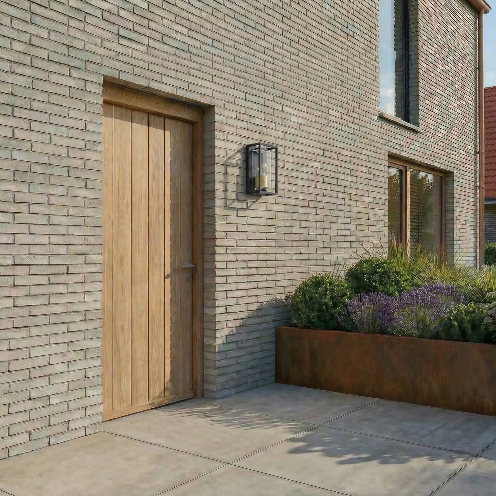 Arcchio Външна стенна лампа Ismera, антрацит/месинг E27, IP65