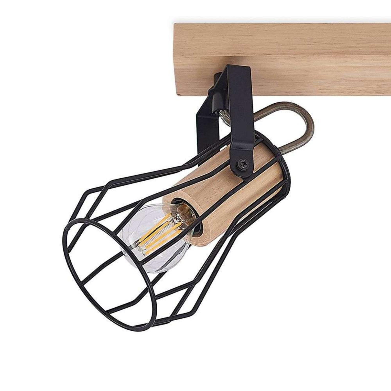 Courtney 5 Plafonieră Black/Wood - Lindby