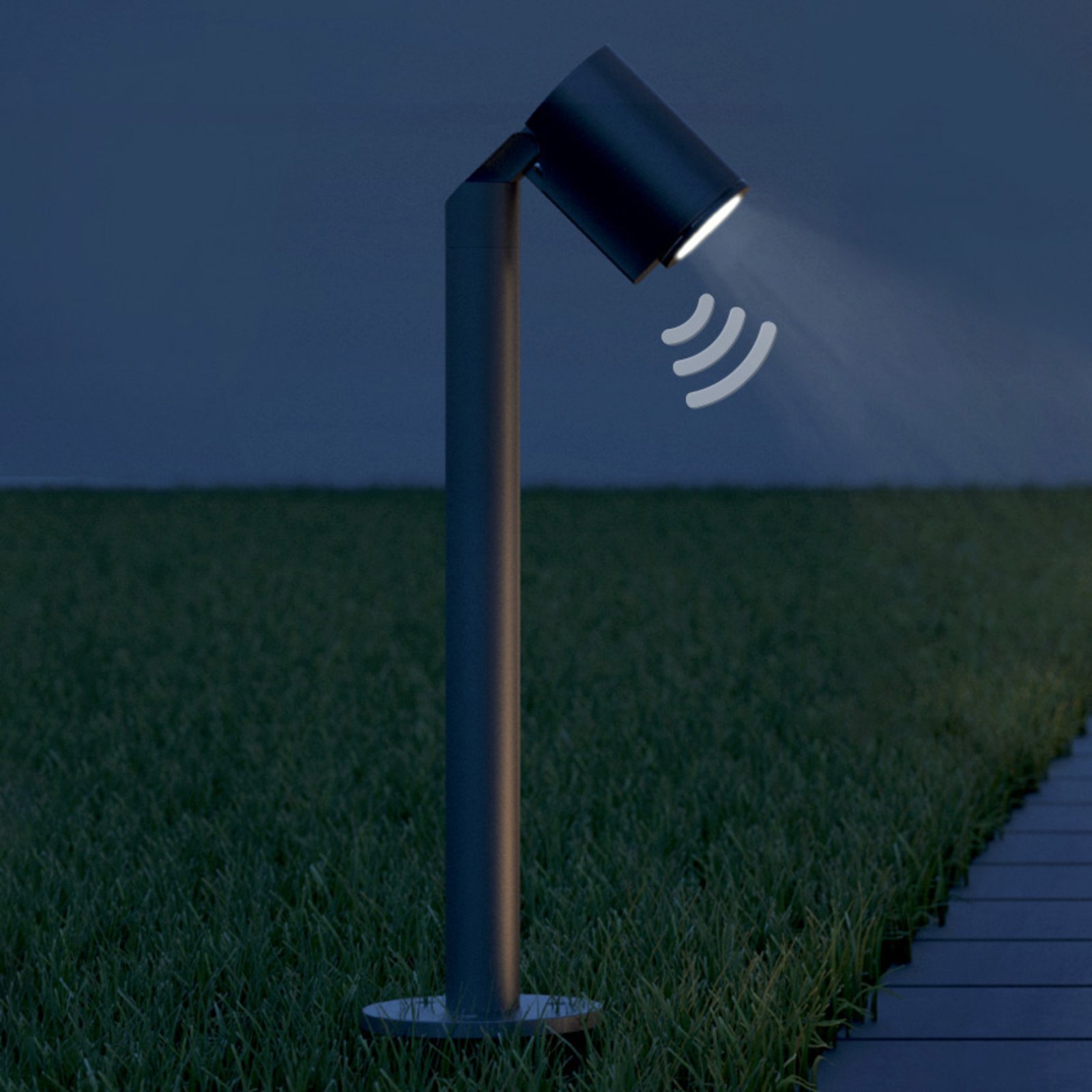 Lâmpada de base STEINEL Spot Way N LED com sensor noturno