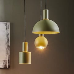 Lampada a sospensione Selma, 3 luci, verde