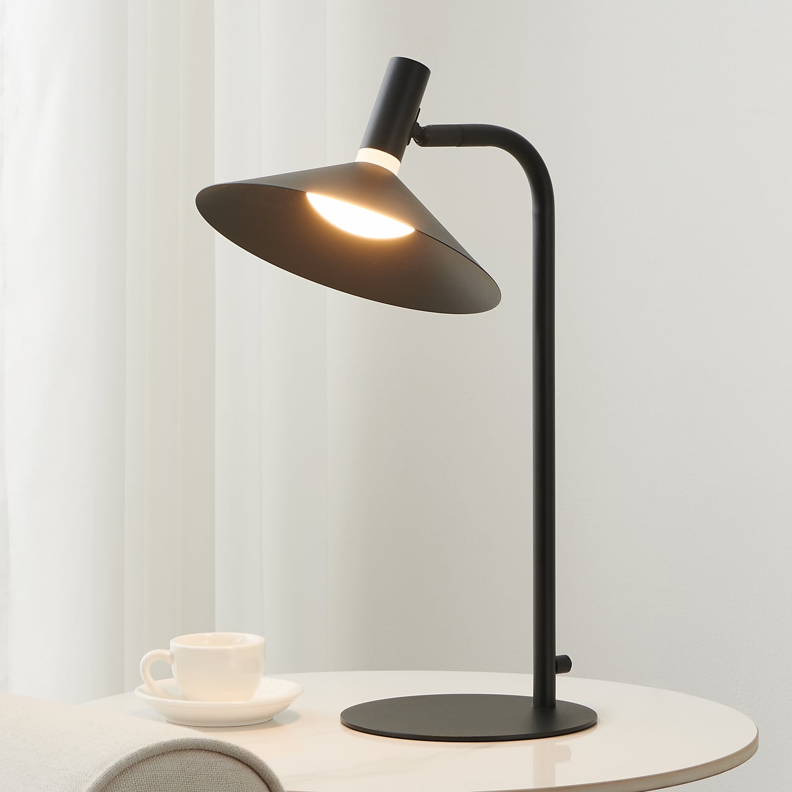 LED tafellamp Conomavilla-Z zwart hoogte 45 cm CCT RGB