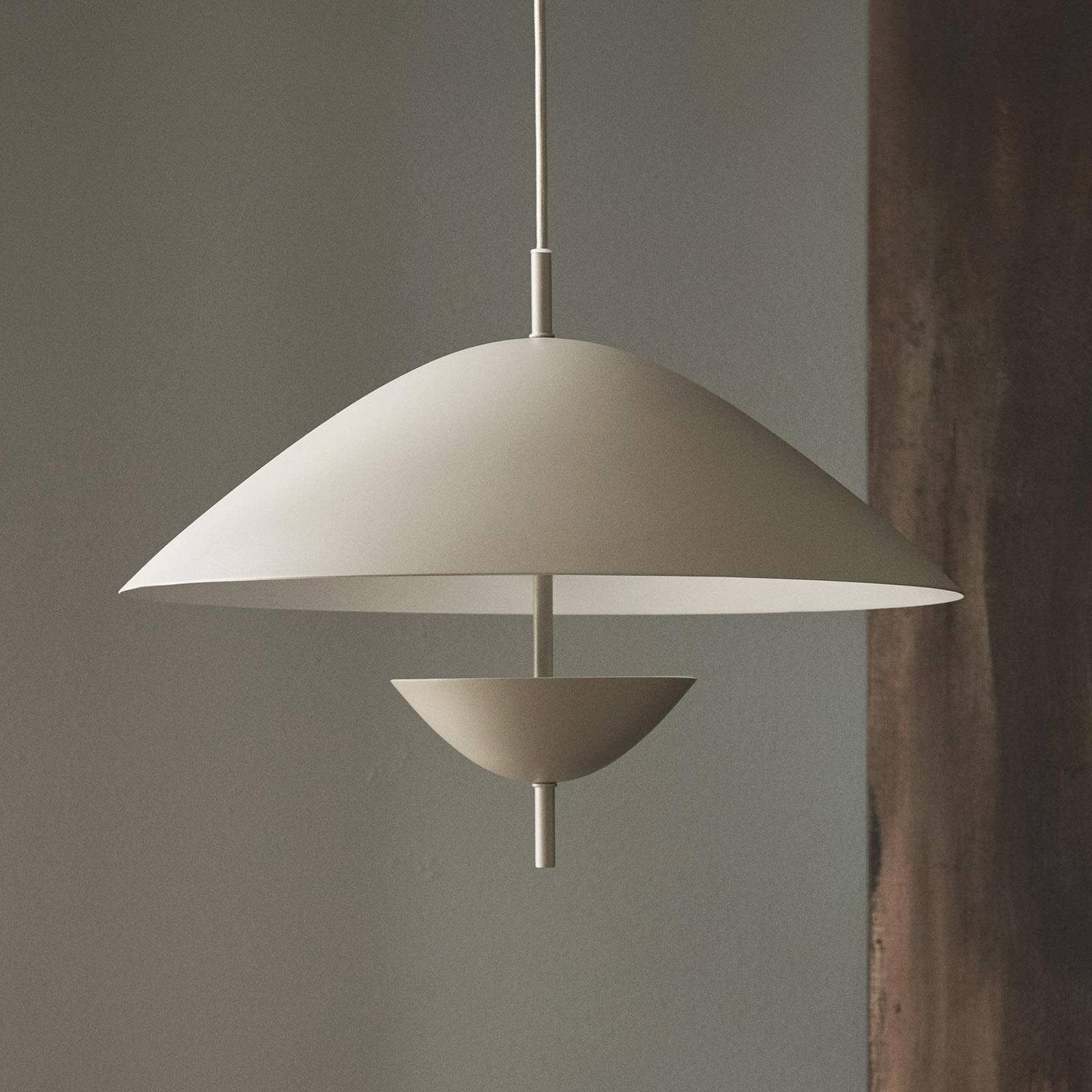 ferm LIVING lampa wisząca Lod beżowy żelazo Ø 50 cm