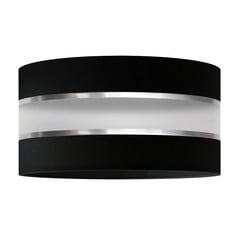 Pantalla Helen E27 Ø40/Altura20cm negro/plata