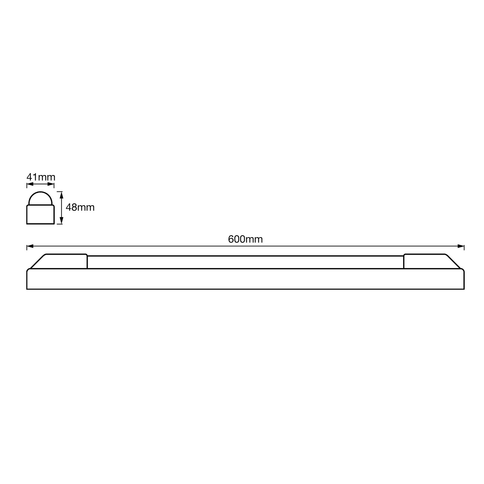 LEDVANCE Power Batten LED ceiling lamp 60cm 4,000K