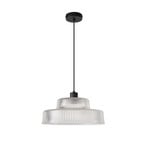 Lampada a sospensione Lorenzo trasparente/nera Ø 35 cm - COREP SAS