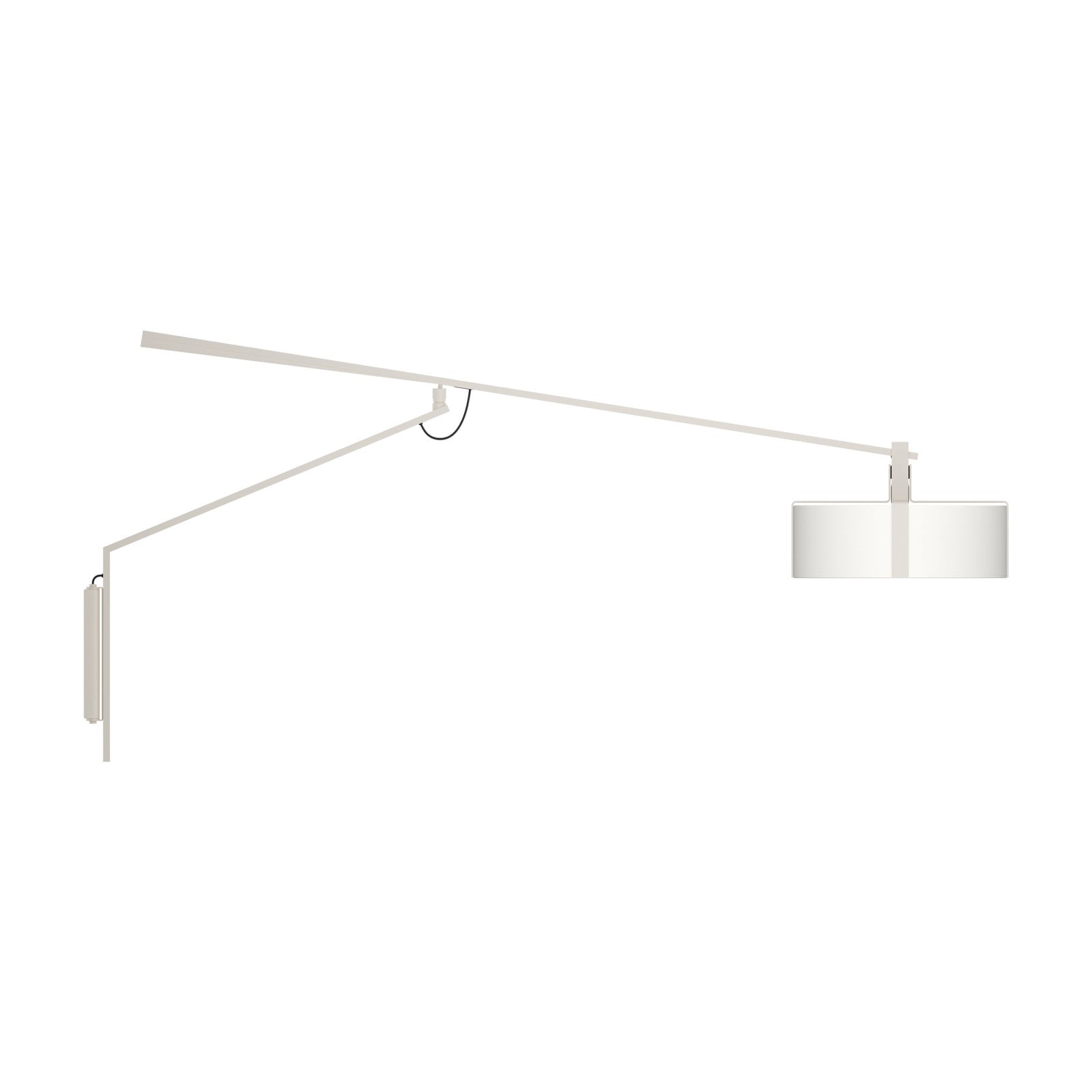 OKOLO vegglampe, hvit, Ø 47 cm, metall/tekstil, E27-LED – GRUPA - Stue - Moderne - Stoff / Tekstil - Med en lyskilde
