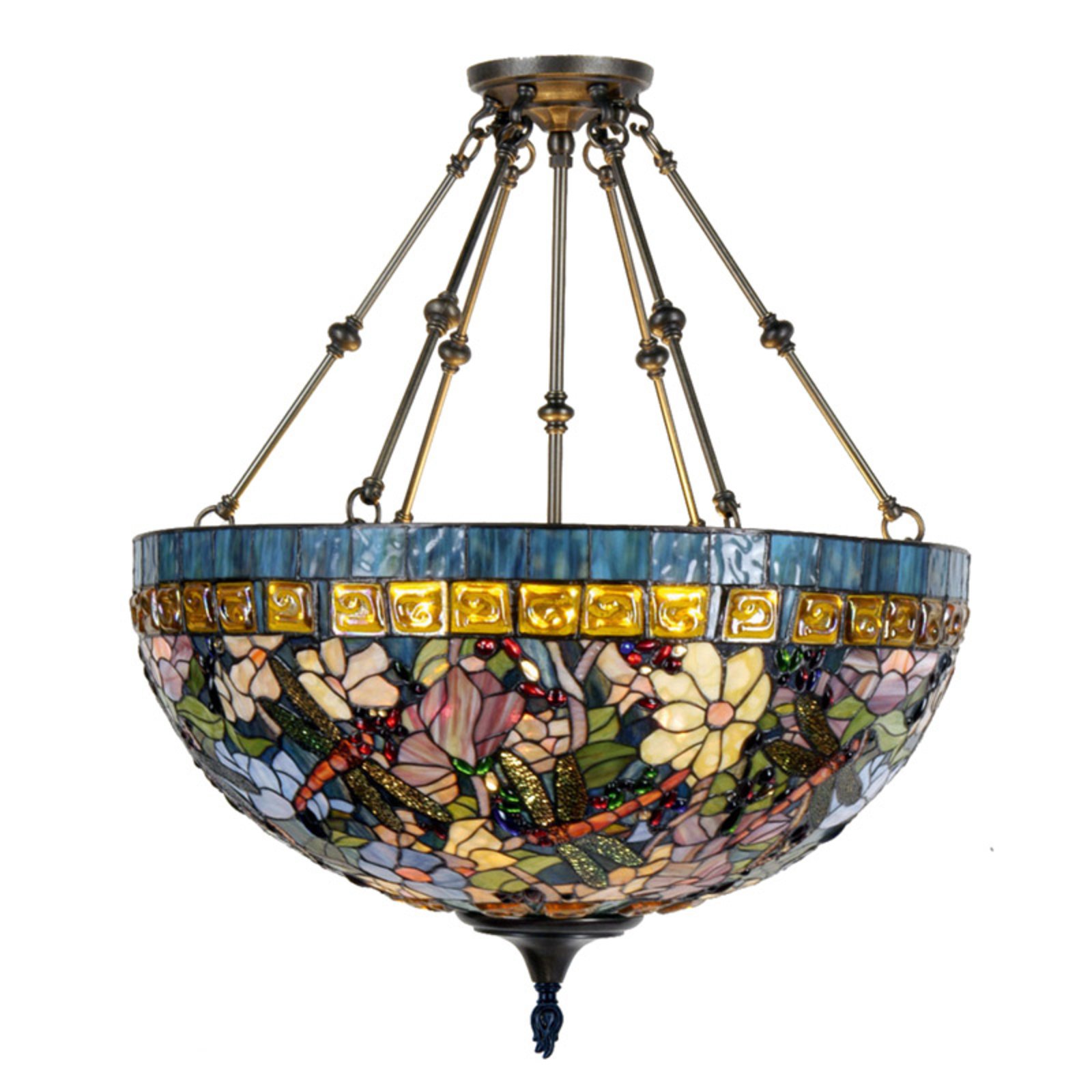 Gloria - lámpara de suspensión en estilo Tiffany