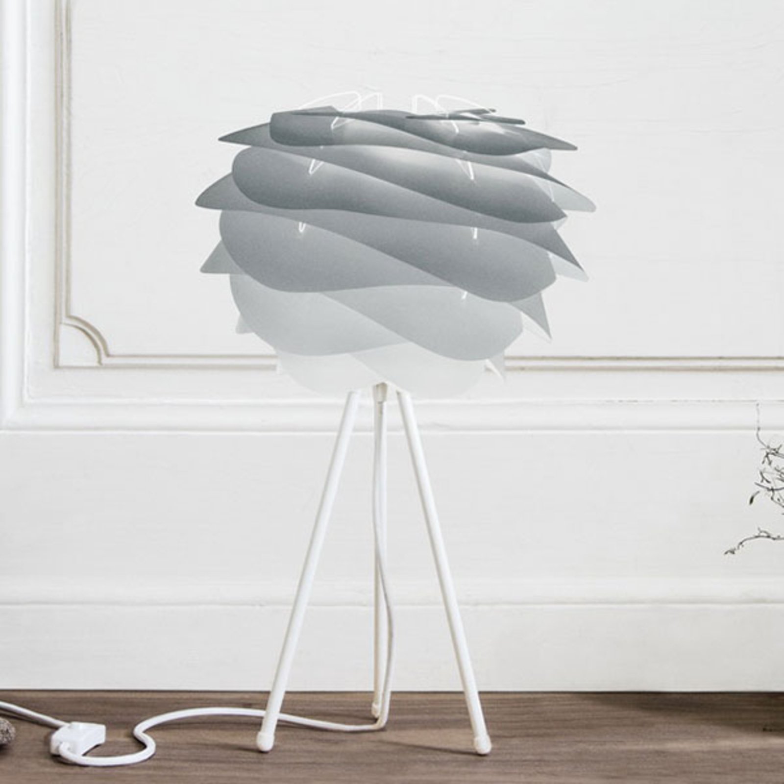 UMAGE Carmina Mini stolna lampa siva/Tripod bijela