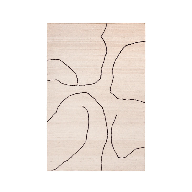 ferm LIVING – Gesso Jute Matta 170×240 Off-White/Mörk Fig