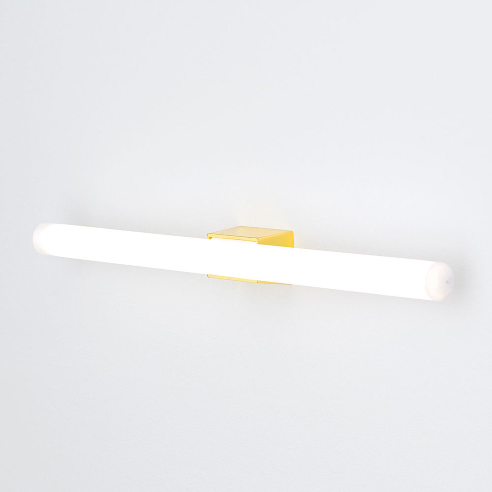 Visagist LED-spejllampe, holder i messing
