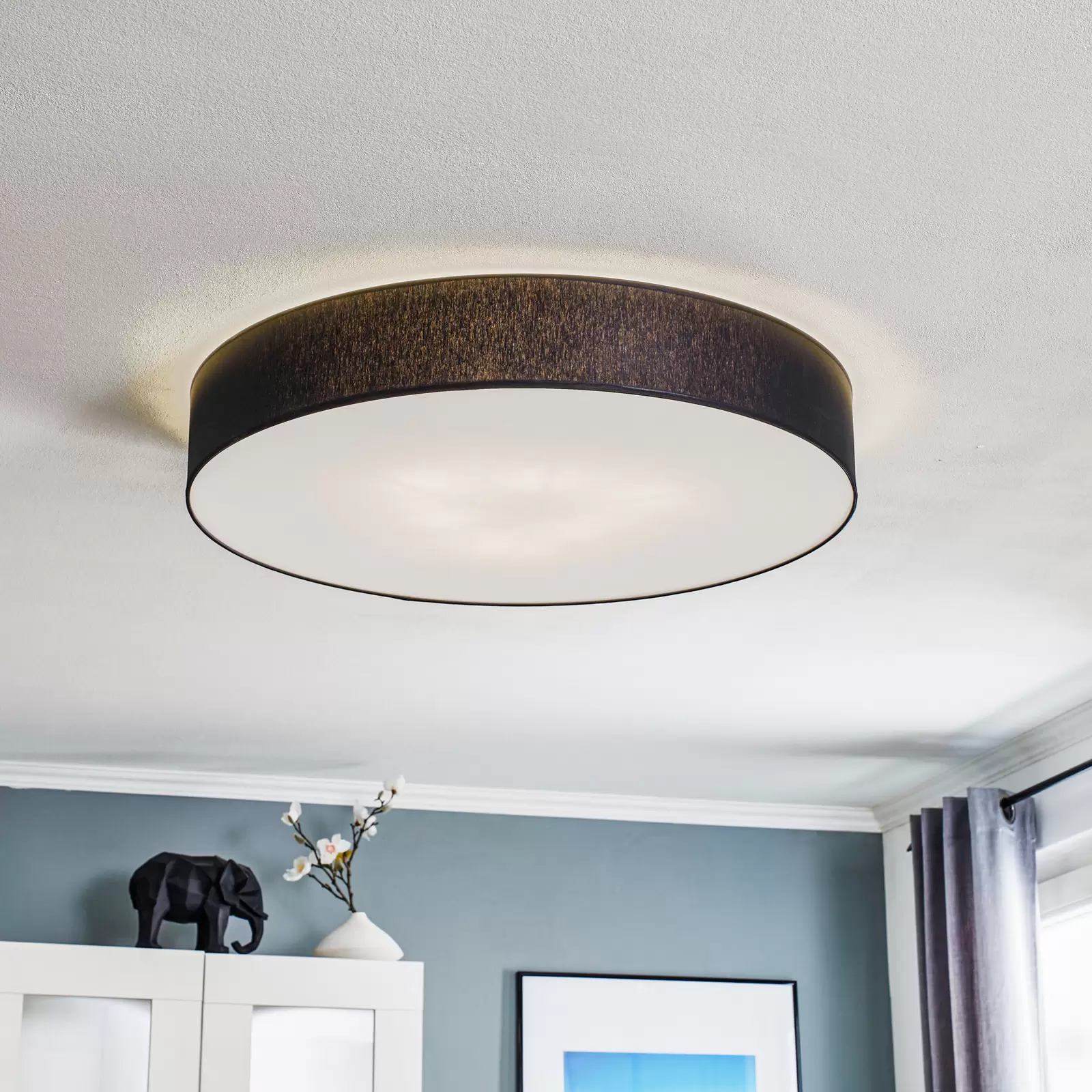 Rondo ceiling light dark grey Ø 80cm