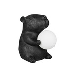 Lampa de masă Capi, negru, înălțime 25 cm, rășină sintetică, G9