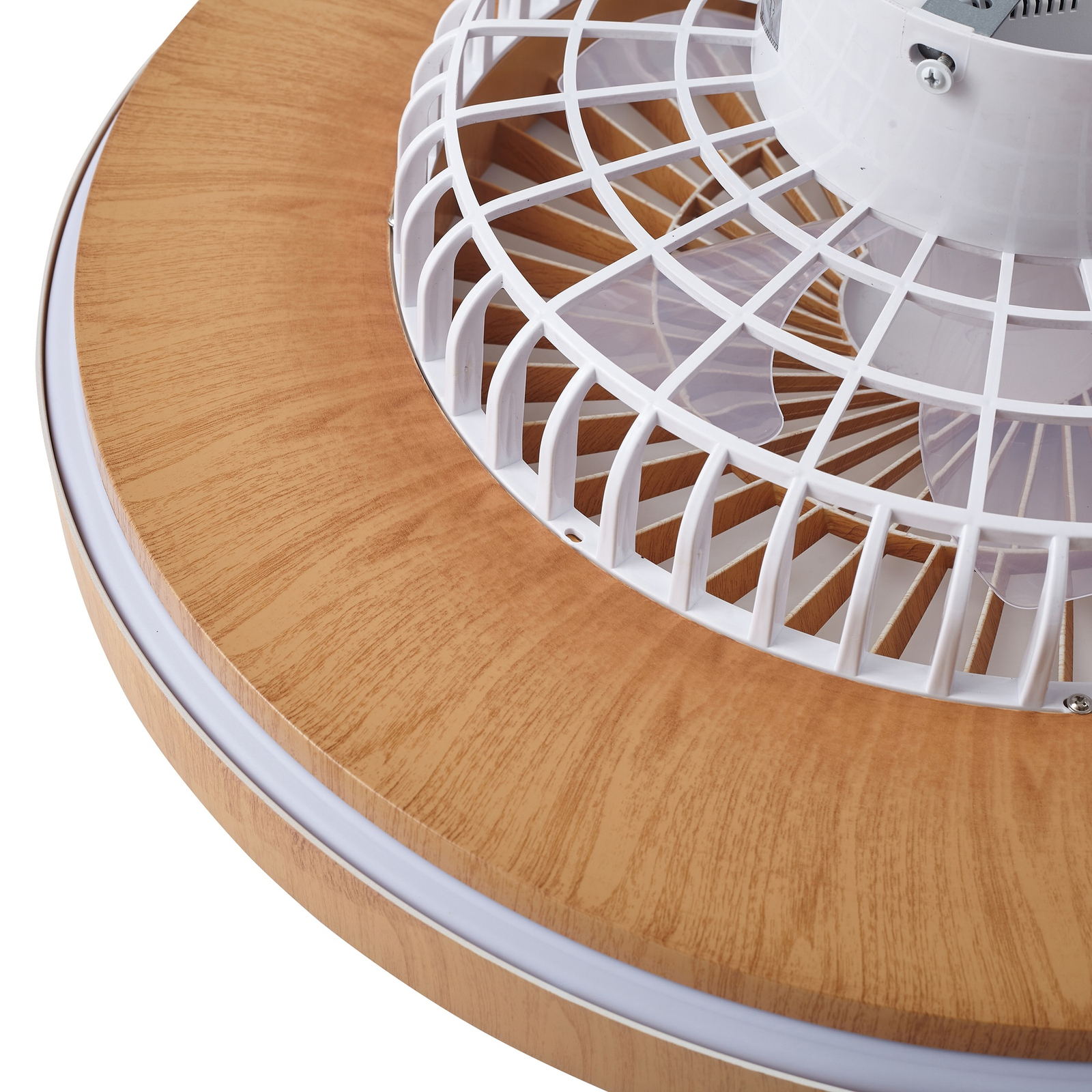 Lindby LED-Deckenventilator Teleo holzfarben DC leise CCT