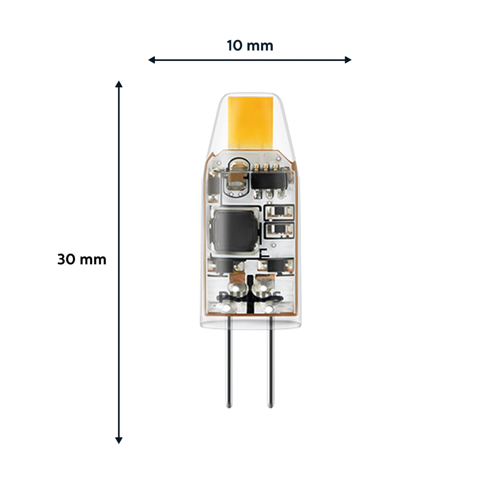 Amploule LED Philips G4 1 W, 2 700 K, transparente, lot de 2