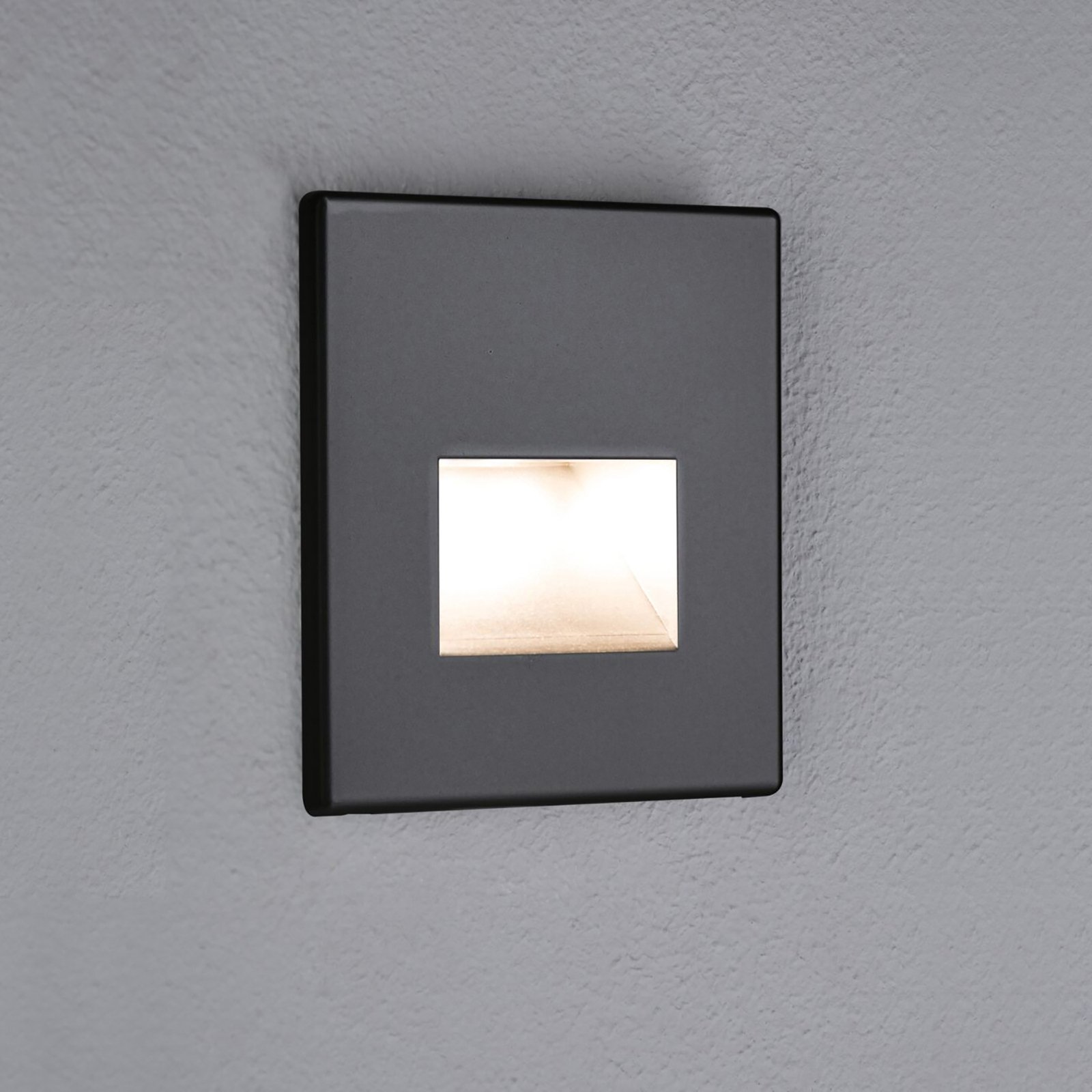 Paulmann innfelt LED-vegglampe Edge, svart