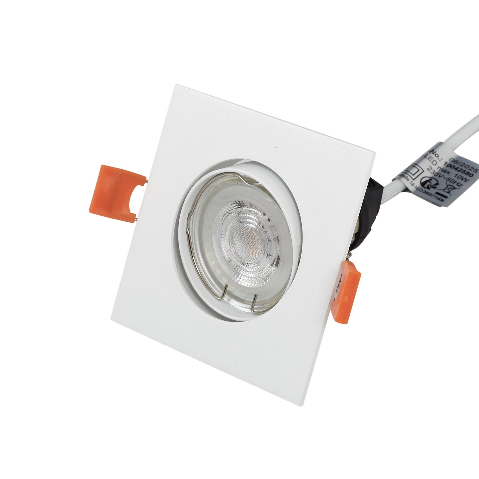 Prios Downlight Fibur, white, 9 cm