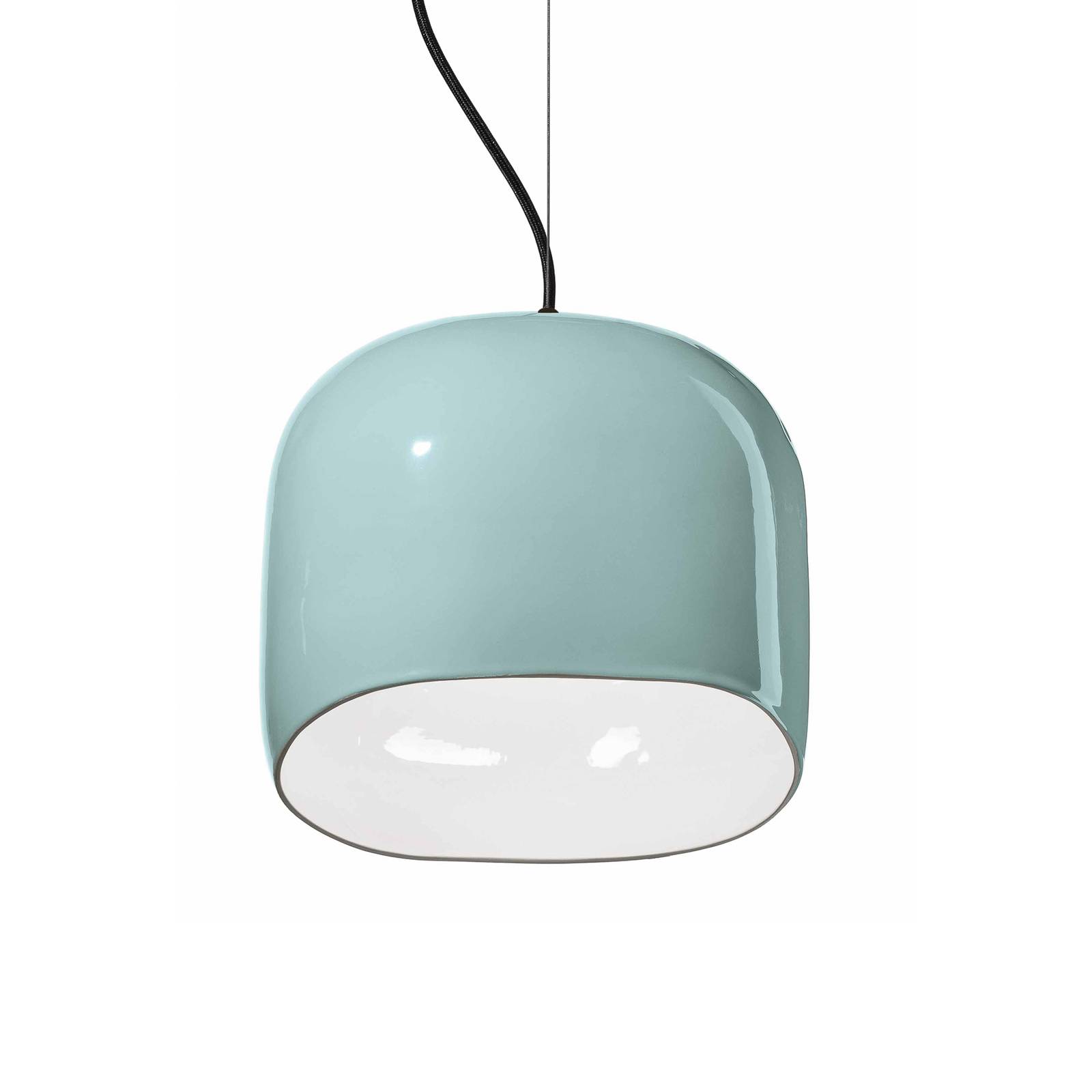 Suspension Ayrton céramique 29 cm bleu clair