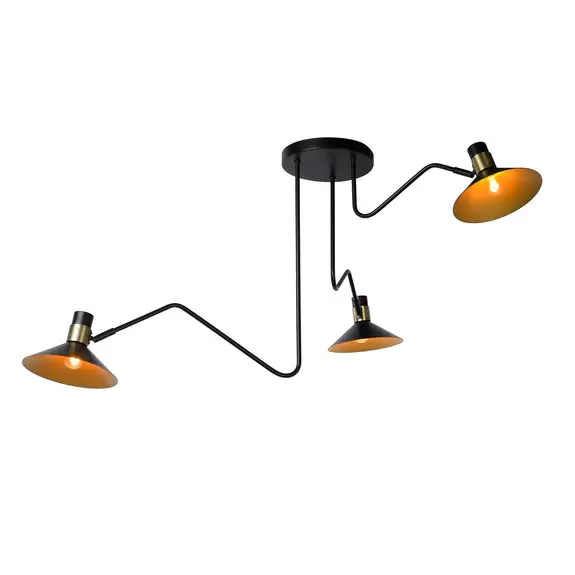 Lampenwelt Deckenlampe Pepijn, dreiflammig