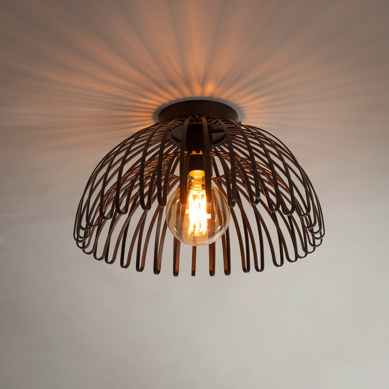 Twisted ceiling light, 1-bulb, Ø 35 cm