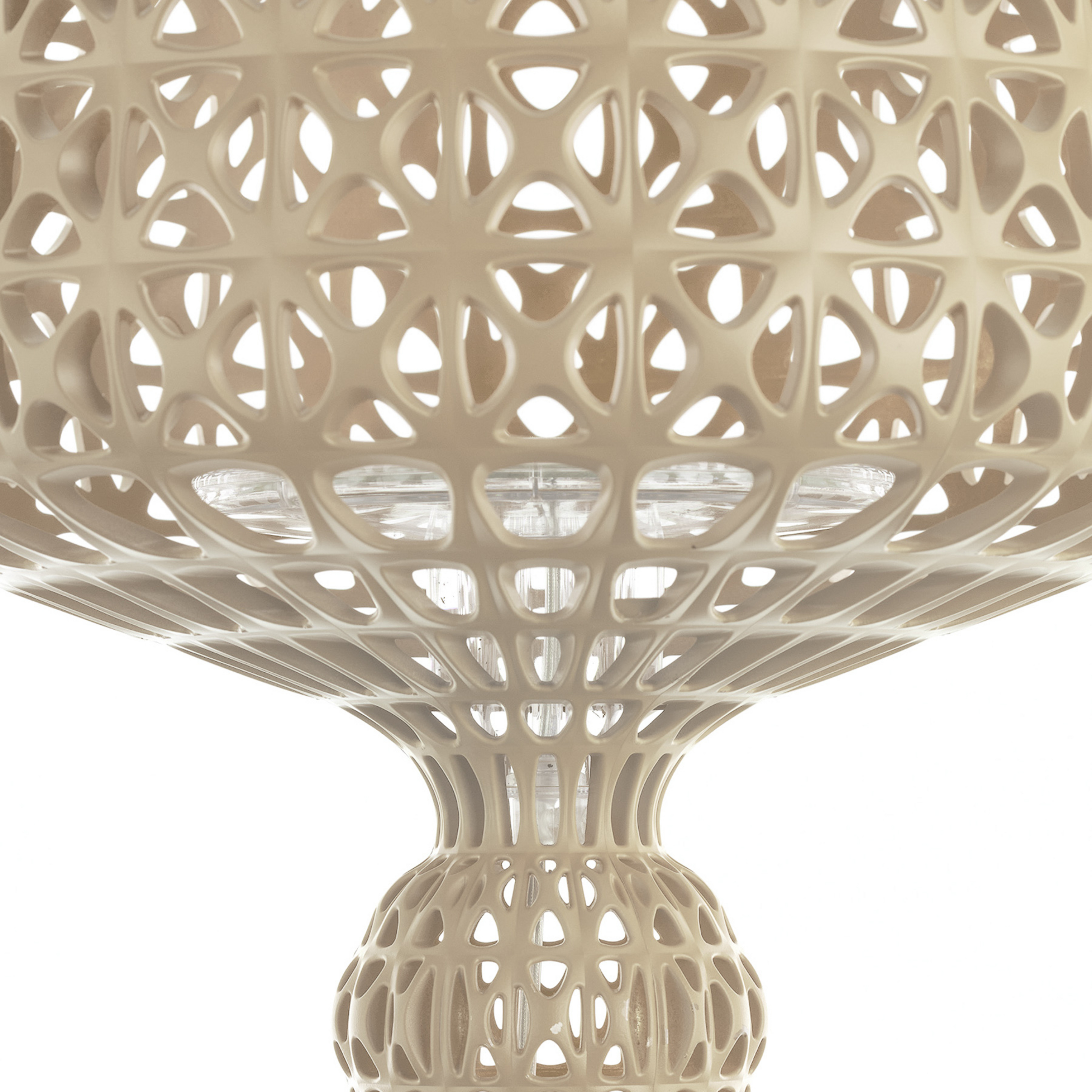 Kartell LED-Tischleuchte Mini Kabuki, beige, Höhe 70 cm