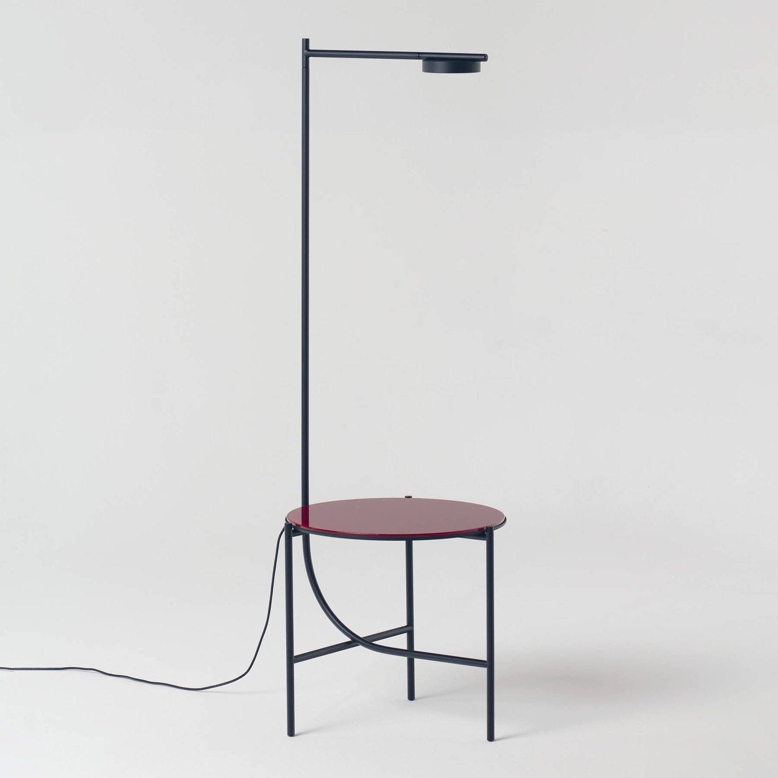 GRUPA Igram LED floor lamp steel table top glass