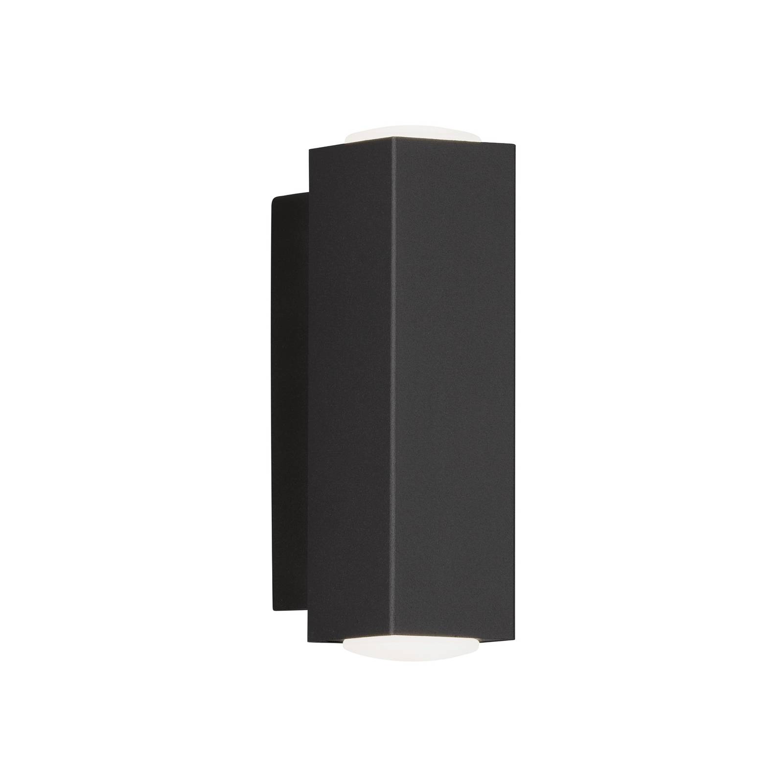 FISCHER & HONSEL LED-vägglampa Carlo fyrkantig form upp/ner svart