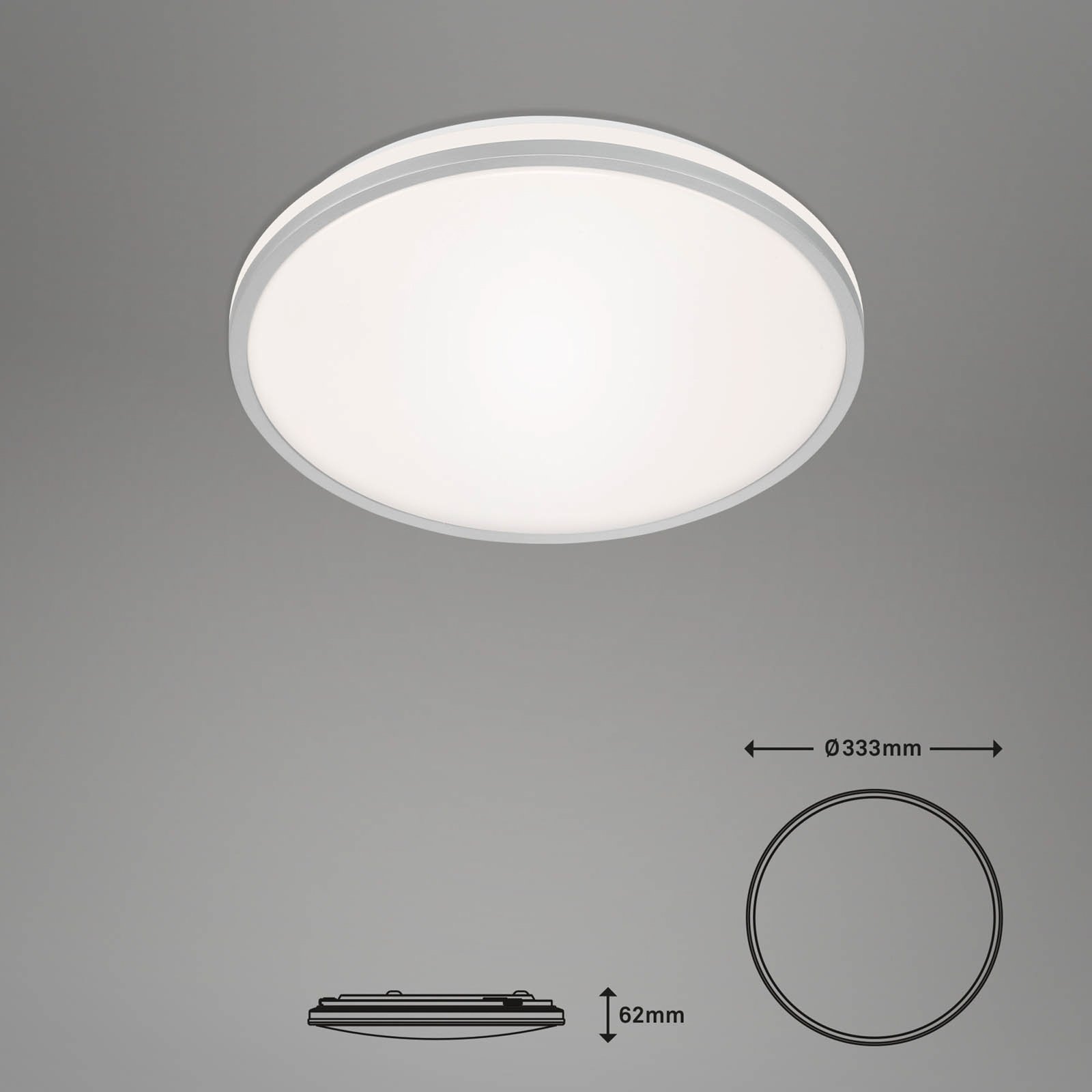 LED mennyezeti lámpa Ivy S, fényerőszabályzó, CCT, Ø 33 cm