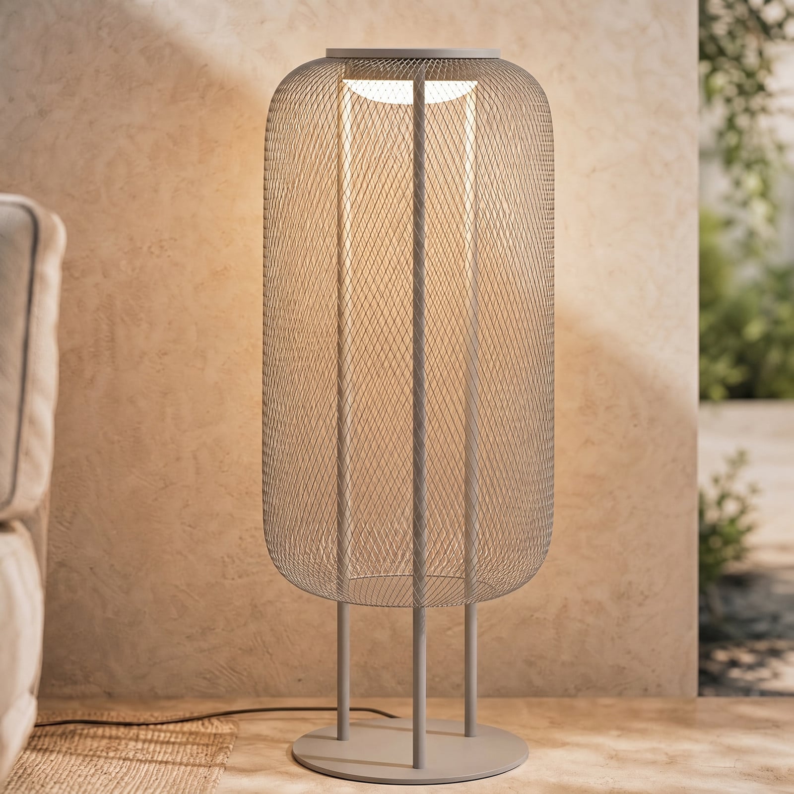 Korvyn LED-gulvlampe, stengrå, højde 80 cm, IP44 – Lucande - Design - Metal - Med én lyskilde