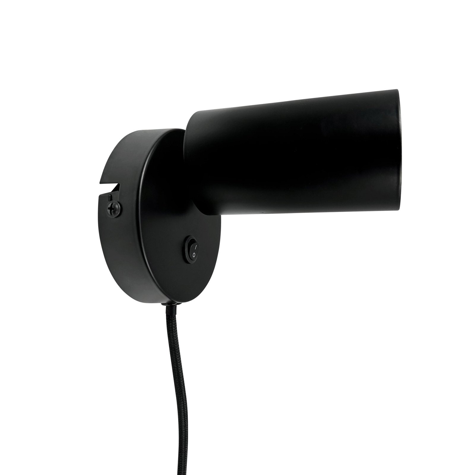 Dyberg Larsen wall spotlight Modern, black, width 10 cm