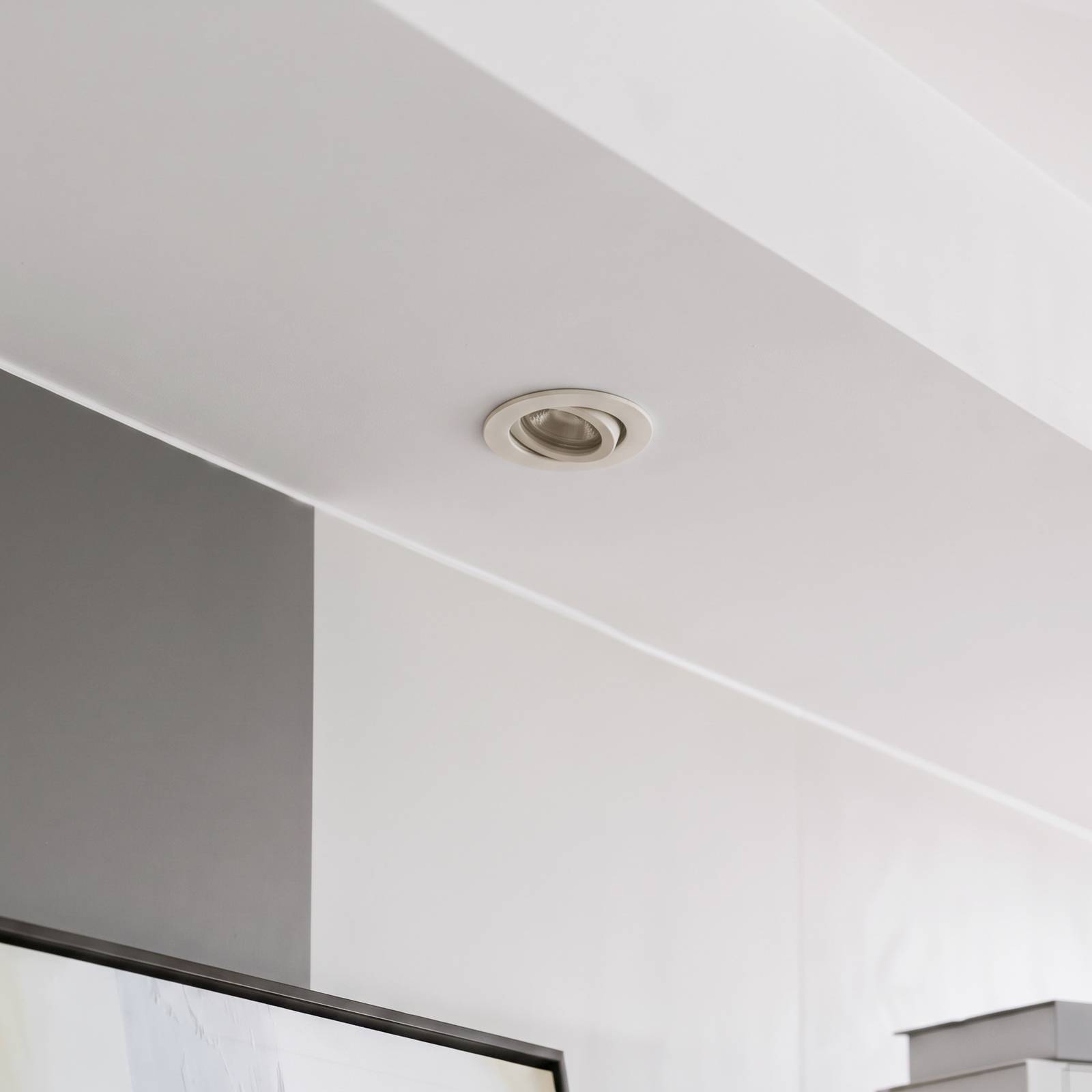 Arcchio Downlight Zyron, beżowy, Ø 8,2 cm