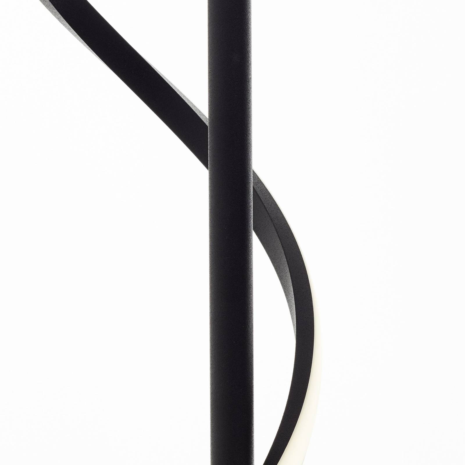 Lampa stojąca LED Eunice, wysokość 150 cm, czarny, metal