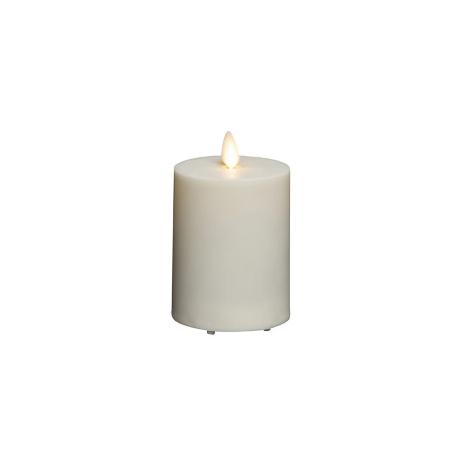 LED sviečka IP44 krémovo biela hladká Výška 13 cm