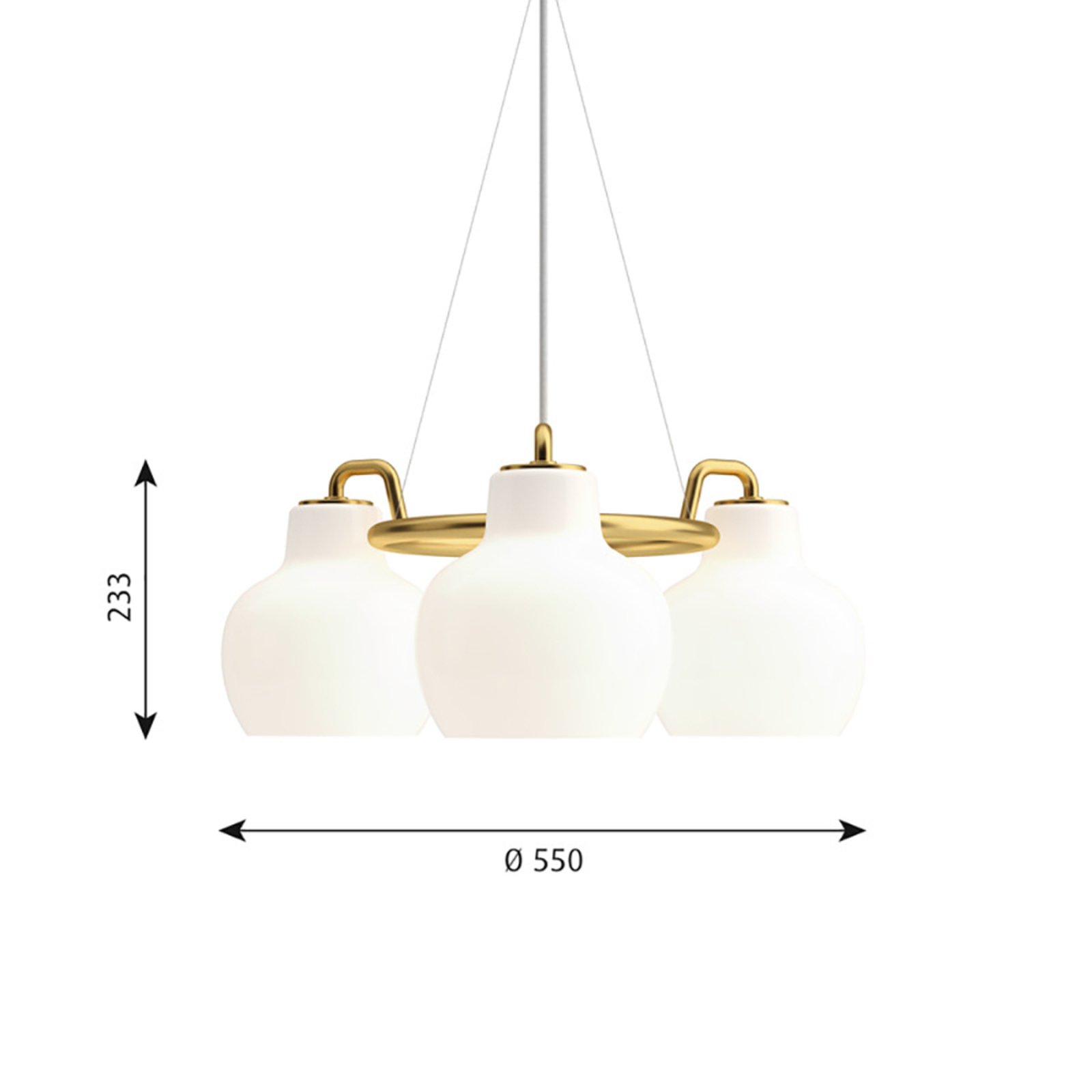 VL Ring Crown 3 Candeeiro Suspenso Opal - Louis Poulsen