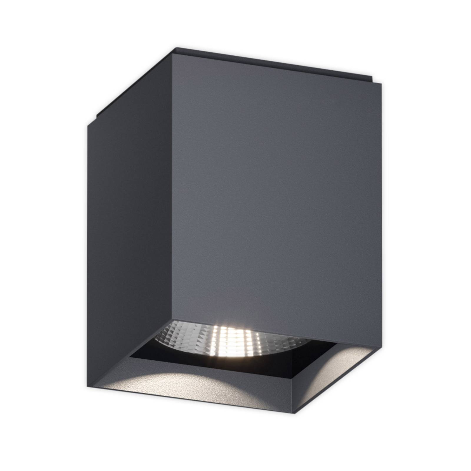 IP44.de Up S LED ceiling lamp angular, anthracite