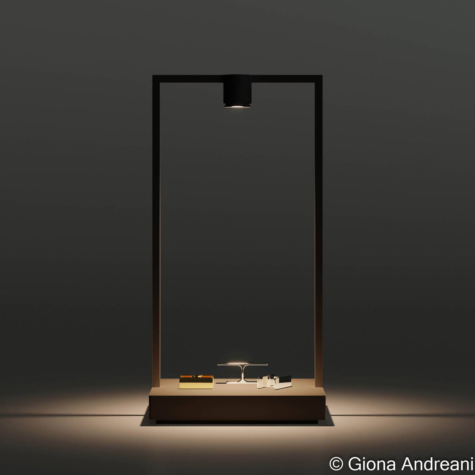 Artemide Curiosity Focus nabíjateľná stolová lampa, 45 cm